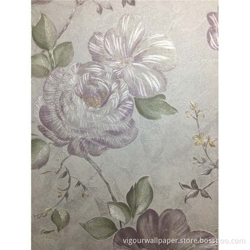 280gsm golden flower design PVC wallpaper